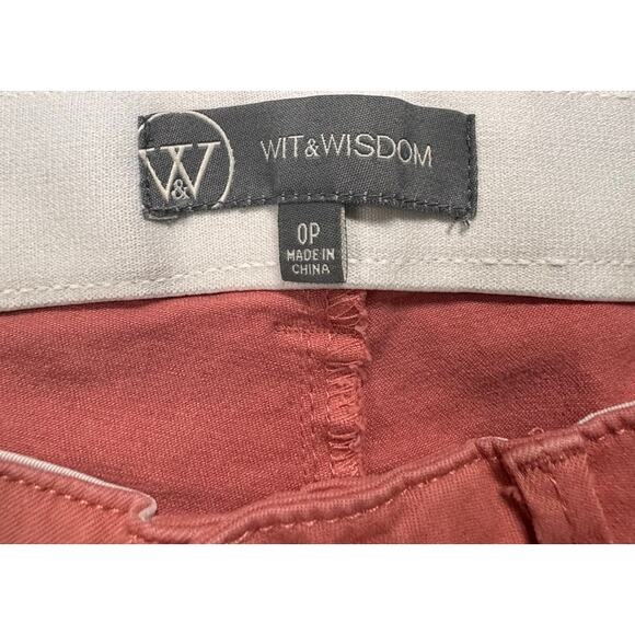 Wit & Wisdom 0P Petite Coral Pink Pants - Picture 3 of 8
